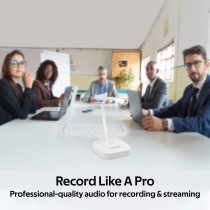Promate Usb Desktop Microphone, High Definition Omni-Directional Usb Microphone With Flexible Gooseneck,Promic-1 White
