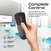Promate Wireless Presenter, Compact 2-In-1 Type-C And Usb Ppt Presenter Laptop Clicker With 50M Range Laser Pointer, 2.4Ghz Rf Transmission