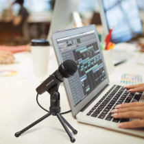 Promate Condenser Microphone, 3.5Mm Connector Stereo Multimedia Condenser Vocal Microphone Stand - Tweeter-9