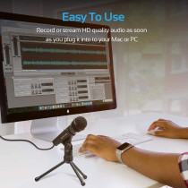 Promate Condenser Microphone, 3.5Mm Connector Stereo Multimedia Condenser Vocal Microphone Stand - Tweeter-9
