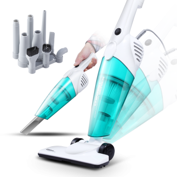 Deerma Dx118C 2 In 1 Handheld Vacuum Cleaner 12Kpa Strong Suction 600W Powerful Lightweight/5M Power Cable - Blue