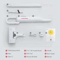 Deerma Vc01 Handheld Vacuum Lightweight Cordless Cleaner 8500Pa Strong Suction 30 Minutes Long Battery Life Type-C Charging 2200Mah 100Watts - White