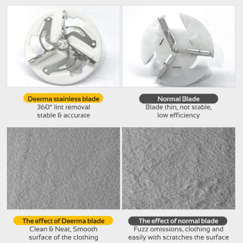 Deerma Mq811Y Portable Lint Remover Wireless Hair Ball Trimmer For Sweater Clothing 7000Rmin Motor Fuzz Shavers - White