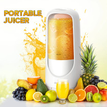 Deerma Nu30 Mini Portable Wireless Juicer Blender Sport Juice Cup With 300Ml Capacity Double-Click Safety Lock Stainless Steel Blade 16000Rpm - White