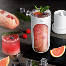 Deerma Nu30 Mini Portable Wireless Juicer Blender Sport Juice Cup With 300Ml Capacity Double-Click Safety Lock Stainless Steel Blade 16000Rpm - White