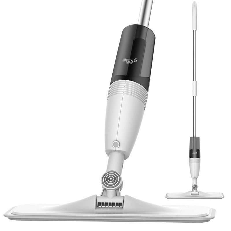 Deerma Tb500 Water Spray Mop Carbon Fiber Dust Collector 360 Degree Rotating 350Ml Tank Waxing Mop - White