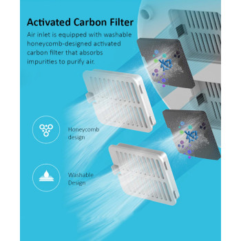 Deerma F600 Ultrasonic Humidifier Aromatherapy Oil Diffuser Three Gear Touch Temperature Intelligent Mist Maker Timing Function Constant Humidity 5L Capacity - White