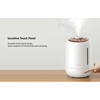 Deerma F600 Ultrasonic Humidifier Aromatherapy Oil Diffuser Three Gear Touch Temperature Intelligent Mist Maker Timing Function Constant Humidity 5L Capacity - White