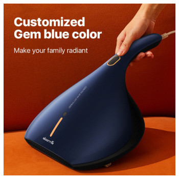 Deerma Cm818 Handheld Dust Mite Vacuum Cleaner Dust Mites Remover With Uv Sterilization 13000Pa Vacuum For Bed And Sofa Hepa Filtration 450W - Blue