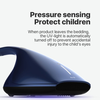 Deerma Cm818 Handheld Dust Mite Vacuum Cleaner Dust Mites Remover With Uv Sterilization 13000Pa Vacuum For Bed And Sofa Hepa Filtration 450W - Blue