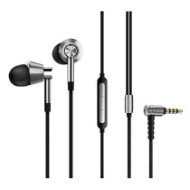 1More E1001 Tripler Driver In-Ear Headphones Two Balanced + One Dynamic Driver Delivery And Superior Sound Quality 3.5Mm Plug 99Db Sensitivity 32 Impedance - Silver
