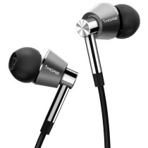 1More E1001 Tripler Driver In-Ear Headphones Two Balanced + One Dynamic Driver Delivery And Superior Sound Quality 3.5Mm Plug 99Db Sensitivity 32 Impedance - Silver