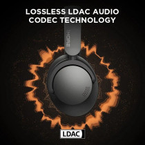 1More HC905 SonoFlow Wireless Active Noise Cancelling Headphones With 5 ENC Mics For Clear Calls Deep Bass - Black