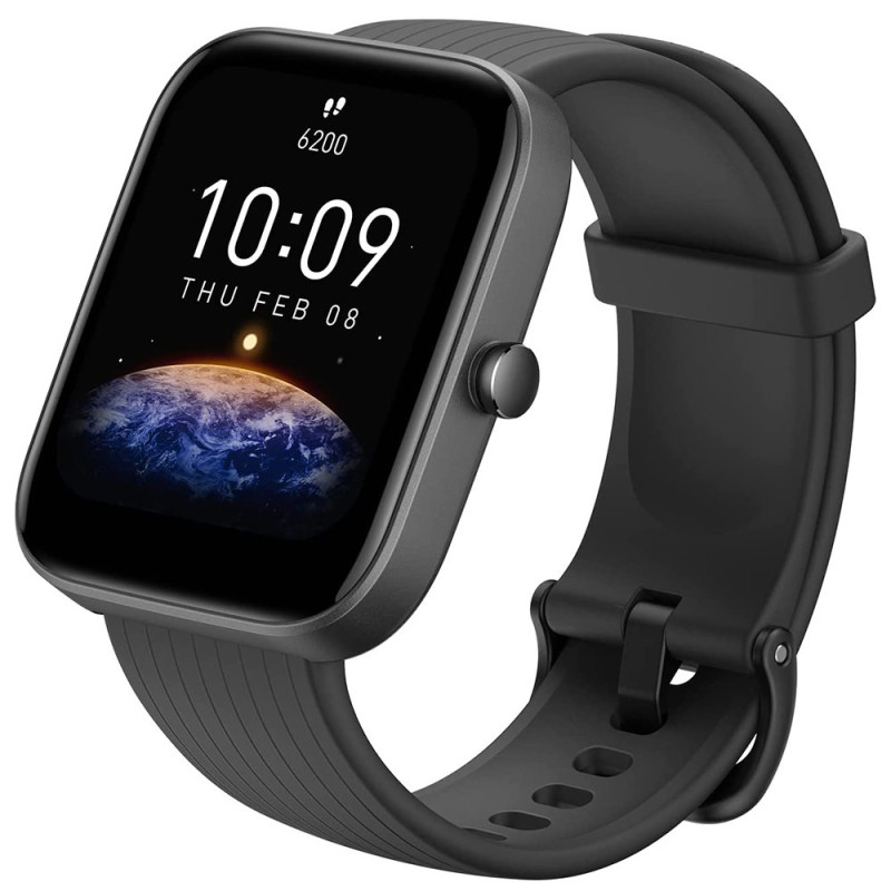Amazfit Bip 3 Smart Watch 1.69-Inch Large Hd Display Health & Fitness Tracker 5Atm Waterproof Fitness Watch - Black