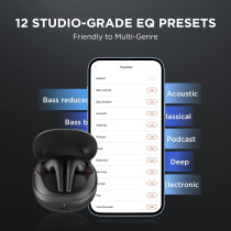 1More ES903 Aero Spatial Audio Noise Cancelling Earphone 42dB Quiet Max Smart ANC Wireless Earbuds Bluetooth 5.2 - Black