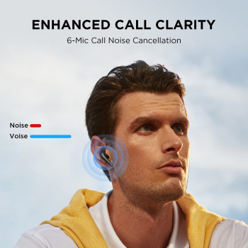 1More ES903 Aero Spatial Audio Noise Cancelling Earphone 42dB Quiet Max Smart ANC Wireless Earbuds Bluetooth 5.2 - Black