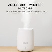 Zolele Ad1 Mini Humidifier Aroma Diffuser 120Ml Mini Air Purifier Aromatherapy Oil Diffuser Machine 5W Type-C - White