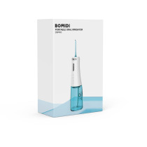 Bomidi D3-Pro Portable Dental/Oral Irrigator 360 Rotatable Nozzle 300Ml Easy Cleaning 7 Level Adjustable Water Pressure Type-C Ipx7-White/Blue