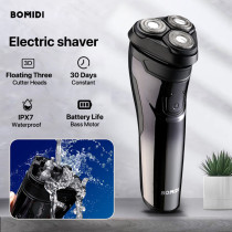 Bomidi M3 Electric Shaver 3D Rotating Razors Beard Trimmer 600Mah Long Battery Usb Type-C Rechargeable Hair Shaver - Black