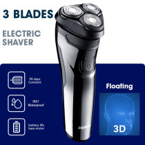 Bomidi M3 Electric Shaver 3D Rotating Razors Beard Trimmer 600Mah Long Battery Usb Type-C Rechargeable Hair Shaver - Black