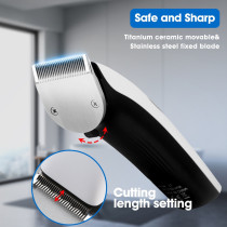 Bomidi L1 Electric Hair Clipper Lcd Display Rechargeable Razor Trimmer Adjustable Speed Shaver Type-C Charging - White