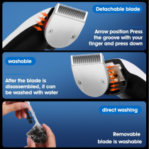 Bomidi L1 Electric Hair Clipper Lcd Display Rechargeable Razor Trimmer Adjustable Speed Shaver Type-C Charging - White