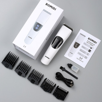 Bomidi L1 Electric Hair Clipper Lcd Display Rechargeable Razor Trimmer Adjustable Speed Shaver Type-C Charging - White