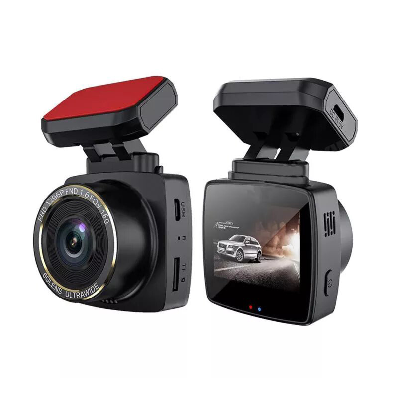 JIEKEMI KM300 Smart Car Camera 140° FOV Rear Cam Night Vision Dash Cam 1080P FHD Resolution Control via APP - Black