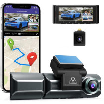 JIEKEMI KM800 Smart Dash Cam 4K HD With Built-in WiFi & GPS WDR Function Super Night Vision Camera - Black