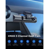 JIEKEMI KM800 Smart Dash Cam 4K HD With Built-in WiFi & GPS WDR Function Super Night Vision Camera - Black