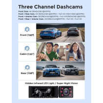 JIEKEMI KM800 Smart Dash Cam 4K HD With Built-in WiFi & GPS WDR Function Super Night Vision Camera - Black