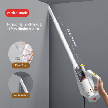 Deerma Dx888 3-In-1 Portable Vacuum Cleaner With 18000Pa Strong Suction & 500Ml Dust Bag Handheld Vacuum - White