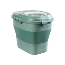 Jordan & Judy Silicone Foldable Rice Storage Moisture Proof & Insect Proof Sealed Multi-Purpose Household Storage Box 50L Capacity Storage - Green