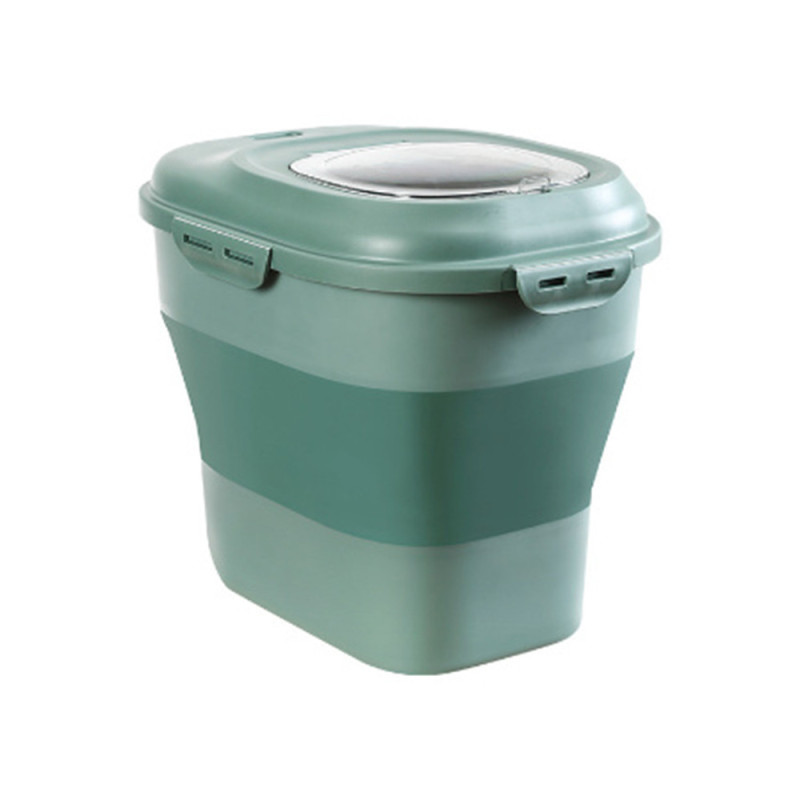 Jordan & Judy Silicone Foldable Rice Storage Moisture Proof & Insect Proof Sealed Multi-Purpose Household Storage Box 50L Capacity Storage - Green