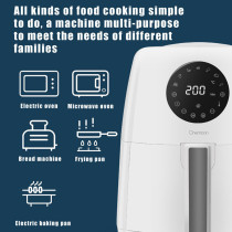 Onemoon OA5 Electric Air Fryer 3.5L Large, Non-Stick, Digital Electric Cooker 1500W - White