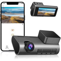 JIEKEMI KM500 Smart Dash Cam 4K HD With Built-in WiFi & GPS Gravity Sensor Super Night Vision Camera - Grey