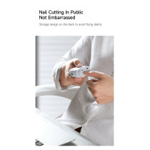 Seemagic Portable Electric Nail Clipper Pro Automatic Nail Cutter With Safety Sensor Rechargeable Type-C - White