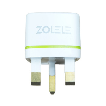 Zolele Universal Power Adaptor 3 Pin Travel Adapter For Us/Au/Jp/Cn Socket Uk Plug 250V 13A- White