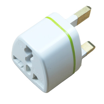 Zolele Universal Power Adaptor 3 Pin Travel Adapter For Us/Au/Jp/Cn Socket Uk Plug 250V 13A- White