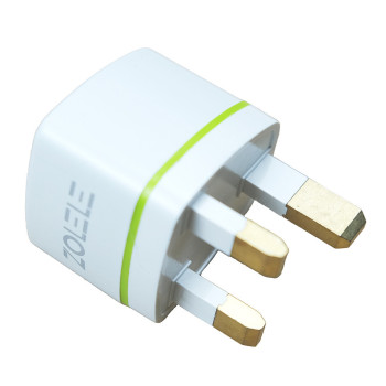 Zolele Universal Power Adaptor 3 Pin Travel Adapter For Us/Au/Jp/Cn Socket Uk Plug 250V 13A- White