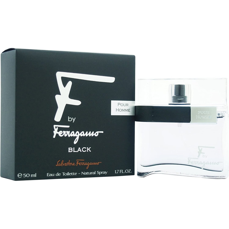 Salvatore Ferragamo F Black For Men, 1.7 Oz Edt Spray