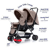 Teknum Double Baby Stroller - Khaki