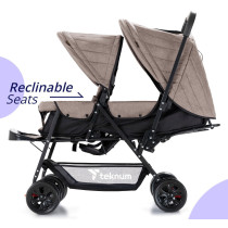 Teknum Double Baby Stroller - Khaki