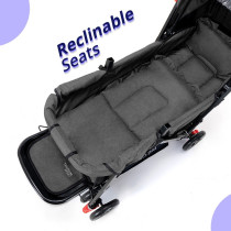 Teknum Twin Baby Stroller Combo - Dark Grey