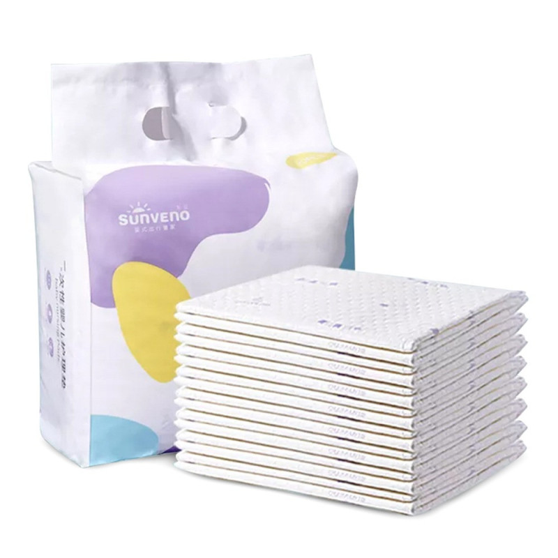 Sunveno Disposable Absorbent Changing Mat - Pack of 20pcs - White
