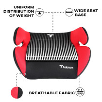 Teknum Car Seat Booster Pluto 4-12yrs Red