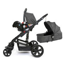 Teknum 3 in 1 Pram Stroller and Infant Car Seat Bundle - Space Grey