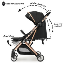 Teknum Explorer Travel Stroller-Black