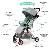 Teknum Explorer Travel Stroller-Mint Green
