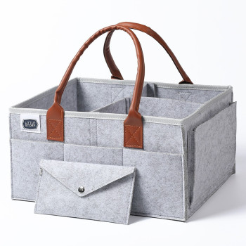 Little Story Diaper Caddy+Travel Pouch-Medium-Grey